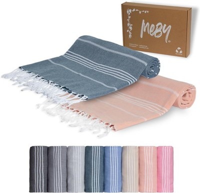 2er Set XXL-Saunatücher (100x200 cm). Strandtuch, Badetuch, Türkisches Hamamtuch