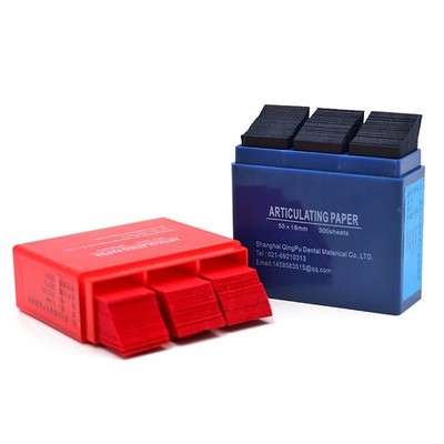 2 Box Dental Articulating Papers Double Sided Strips Red/Blue Think Bite Paper