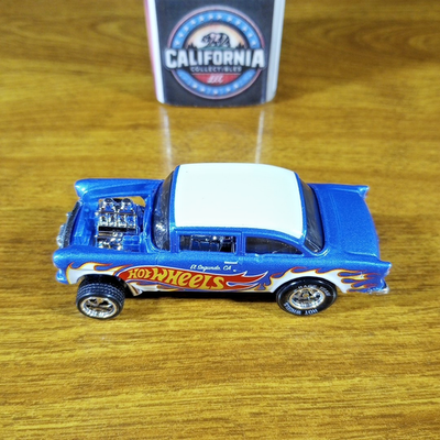 Hot Wheels Display Case Exclusive '55 Chevy Bel Air Gasser Blue