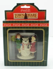 Coca-Cola - Town Square Collection Snowbear #64329 Christmas Figurine - 1996