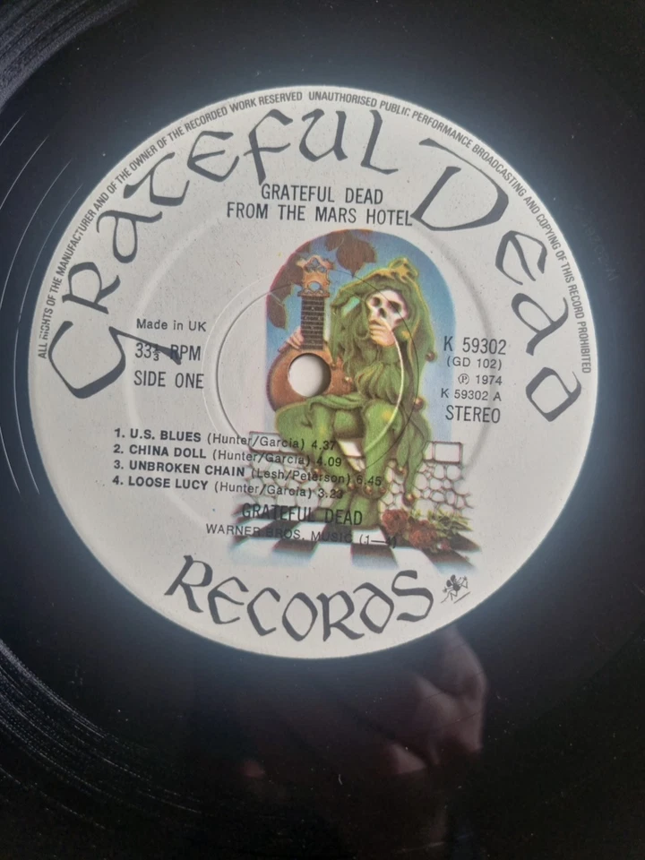 Grateful Dead - From The Mars Hotel Vinyl LP Grateful Dead Records UK 1974 - Image 4 of 4