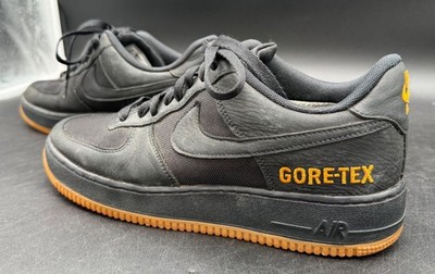 Nike Air Force 1 Low Gore-Tex Shoes Mens 9 Black Gum Sneakers CK2630-001