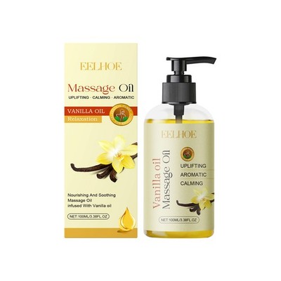 EELHOE Vanilla Body Essential Oil Softens Body Skin Hydrating Moisturizing Sooth