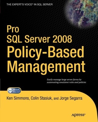 Simmons - Pro Server 2008 Policy-Based Management - New paperback or s - X555z