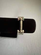 Women's Leather Silver Contemporary Bracelet Length 9 1/2