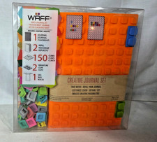 WAFF Large Personalized Art Silicone Creative Journal Notebook Orange 5.75x8.25