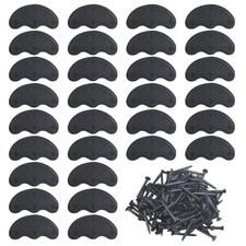 30pcs Rubber Heel Taps with Nails Black Shoe Heel Repair Pads 1.77in