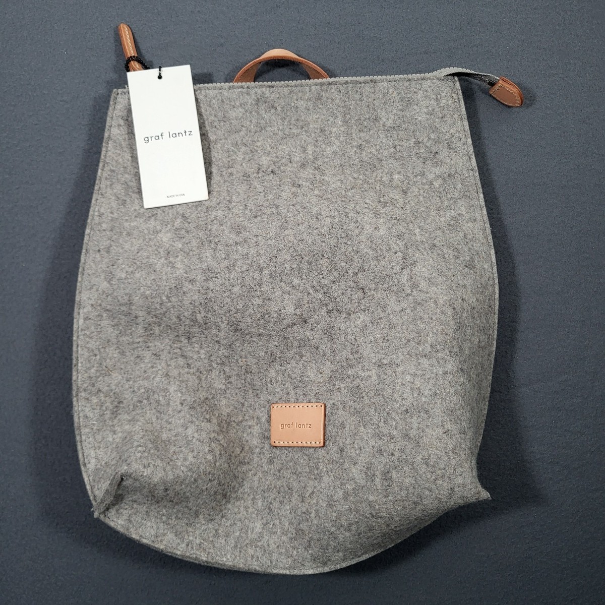 Graf Lantz Bedford Backpack Charcoal Merino Wool Felt 