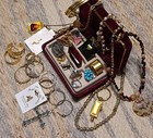 Lot of VTG to Now, Costume Jewelry with Red Velvet Jewelry Box, Approx 27 PCS. — photo 5