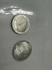 TWO .999 Half Troy OZ Fine Silver 2 Coins