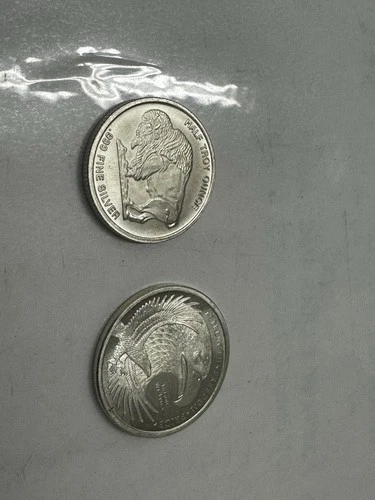 TWO .999 Half Troy OZ Fine Silver 2 Coins