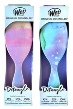 2 PACK Wet Brush Original Detangler Hair Brush Colorwash-Splatter  Stripes