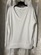 White Oversized Pullover V Neck Sweater By GAP Women  s Size Medium