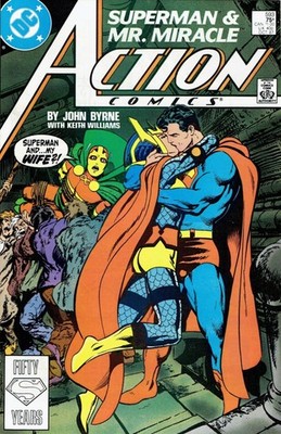 Action Comics (1938) # 593 (8.0-VF) John Byrne, Mr. Miracle, Big Barda 1987