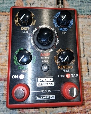 Line 6 POD Express Guitar Effects Processor Red EUC 