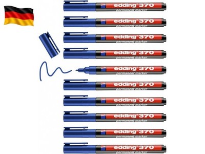 370 Permanentmarker - blau - 10 Stifte - feine Rundspitze 1 mm - wasserfest,