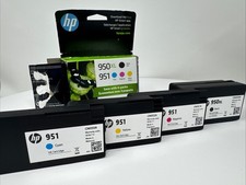4-PACK HP GENUINE 950XL BLACK  951 COLOR INK OFFICEJET PRO 8600 EXP 11/2026