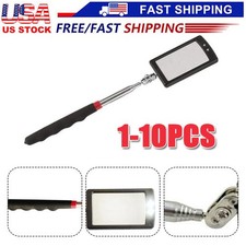 LED Lighted Mechanic Inspection Mirror Telescoping illuminate Swivel Extendable