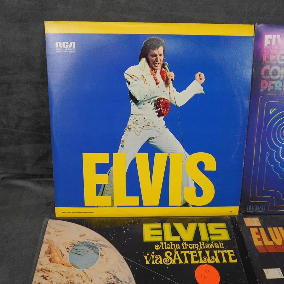 Vintage Elvis Presley Vinyl LP Lot Rock Pop Concert Pure Gold Aloha Satellite - Imagem 2 de 4