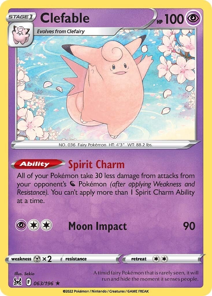Clefable - 063/196 - SWSH11: Lost Origin - NM