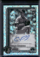 2025 Topps Chrome Update Cade Povich Black & White Mini Diamond RC Auto SSP