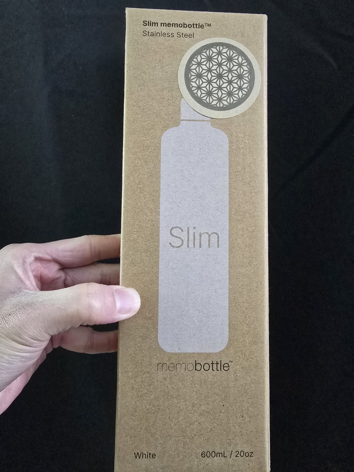 Rare New Dan Matsuda x Memobottle Collab Sample Asanoha White Steel Water Bottle