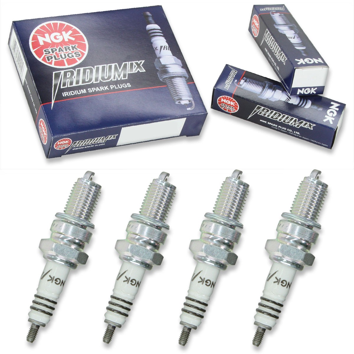 4 pc NGK 6681 DR8EIX Iridium IX Spark Plugs for XS4163DP XS4163 X24ESR-ZU9 xx