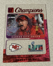 2023 Panini Clearly Donruss Champions Red #2 Andy Reid Kansas City Chiefs /100