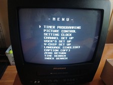 Sylvania 13" SSC132 CRT TV Retro Gaming Television VCR NOT WORKING No Remote