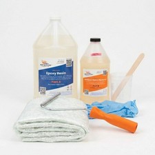 1708 Fiberglass Repair Kit   5 Yards with Marine Epoxy  Tools