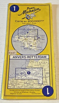 Carte MICHELIN N° 1 - Anvers Rotterdam - 1958 - Bel Etat - Photo 1/3