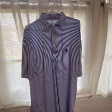 Peter Millar Summer Comfort Men s L Blue/Whit...