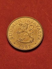 1987 M 🇫🇮 FINLAND 50 PENNIA WORLD COIN KM#48 ALMOST-UNC LOW MINTAGE FREE SHIP 
