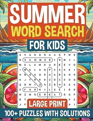 Summer Word Search for Kids Large Print -  NEW Nora Premium Pu 2023