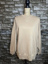 Nike Women s Crewneck Sweatshirt in Beige Oversized
