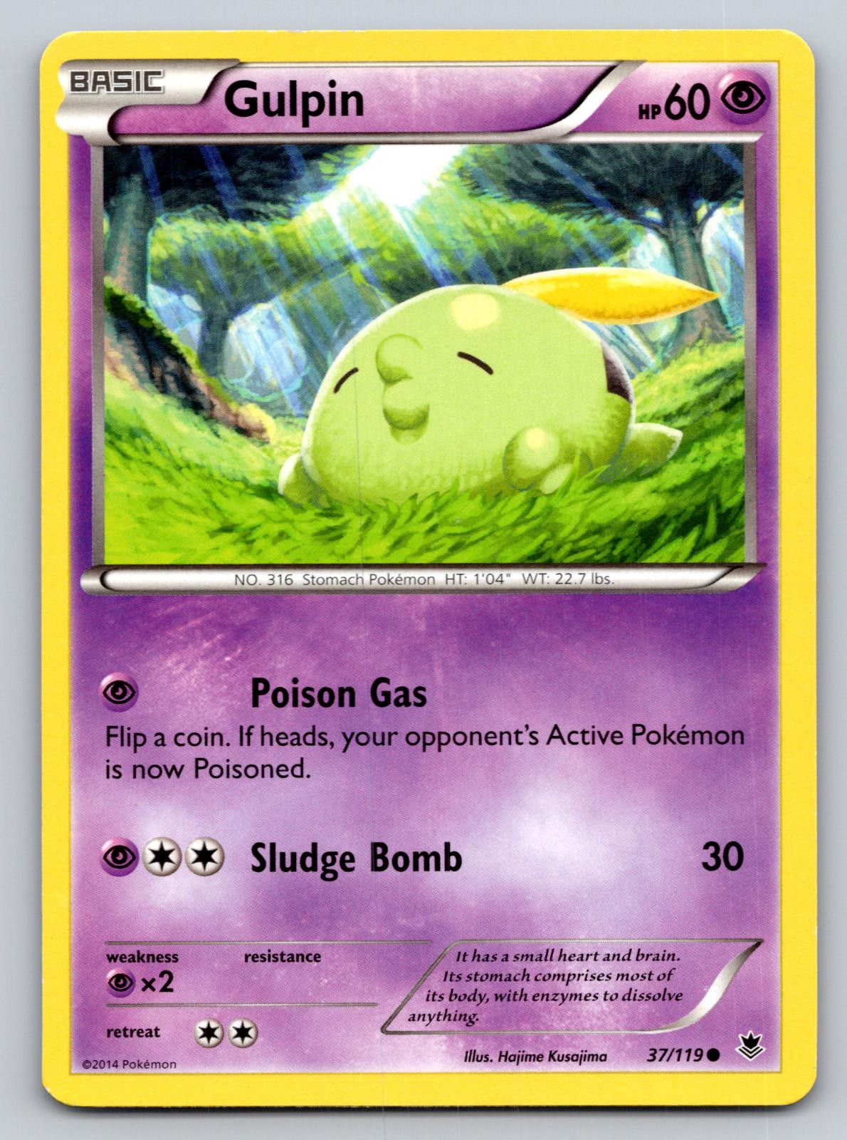 Pokemon Gulpin 37/119 Common Phantom Forces MP