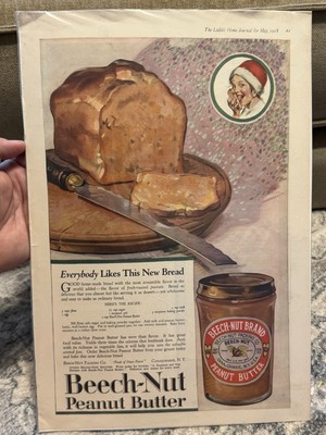 Antique May 1918 Beech-Nut Peanut Butter Decor Print Ad - 1 Page Ladies Journal