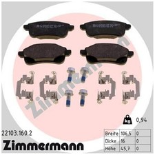 Satz Bremsbeläge Bremsklötze hinten für Renault Talisman LP KP | 24516386