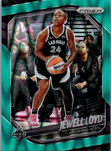 Jewell Loyd 2025 Panini Prizm WNBA Teal #57 #/49 Las Vegas Aces