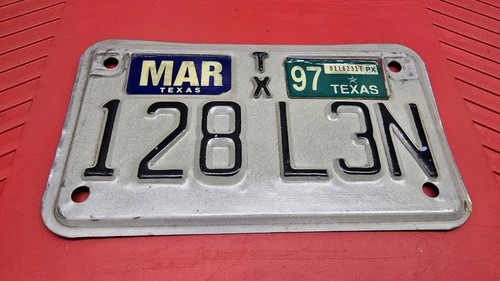 Texas Motorcycle License Plate Collectible 