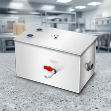 Commercial Stainless Steel Grease Trap Oil-Water Separator Restaurant Kitchen