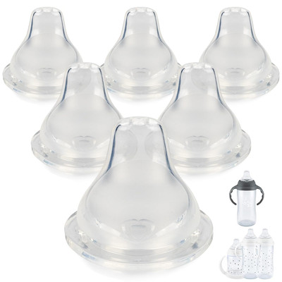 Sippy Cup Nipples for NUK Active Sippy Cup and Learner Cup,Variable Flow, Silico