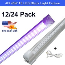 12/24PCS LED UV Black Light Bar 4Ft Fixture Ultraviolet Led Bulbs for DJ Party