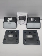 Cinnado S2 Black White 2K Solar Wireless Wall Light Security Camera(2pack)