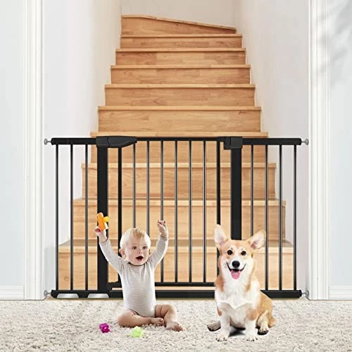 ALVOD BABY GATE, 29.93''-51.5'' WIDE 30" HIGH DOG GATES FOR DOORWAYS AUTO CLOSE