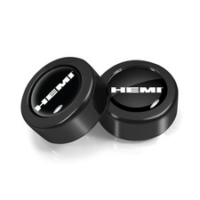 Hemi Logo In Black Dome Logo On Black License Plate Frame Screw Covers Hemi Logo In Black Dome Logo On Black License Plate Frame Screw Covers
