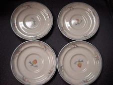 INTERNATIONAL TABLEWORKS MARMALADE COFFEE SAUCERS - NEW