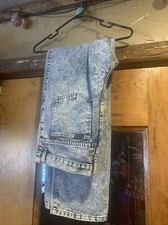 VTG Sasson Paris New York Denim Jeans Acid Wash Size 36x32 Excellent Condition