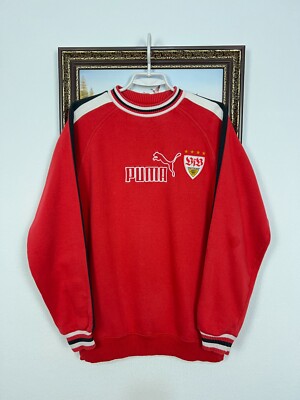 Vintage 90's Puma VfB Stuttgart Football Sweatshirt Soccer Crewneck Mens Size S