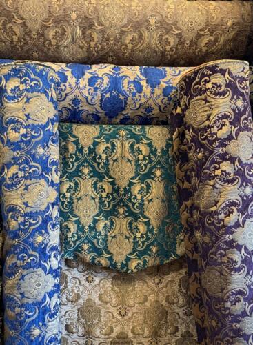 Drapery and Upholstery Chenille Fabric By the Yard Elegant Damask Pattern 58" w - Picture 1 of 48